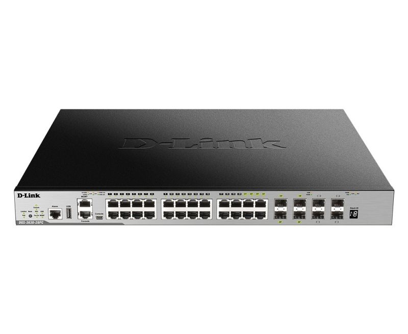 D Link DGS 3630 28PCSI commutateur réseau Géré L3 Gigabit Ethernet 101001000 Connexion Ethernet supportant 'alimentation via ce port PoE Neuf - vue 2