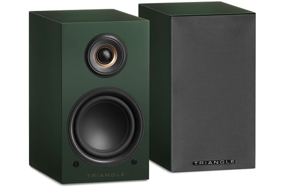 Elara LN01A Altavoces triangulares Hi Fi conectados Verde inglés Se venden por pares