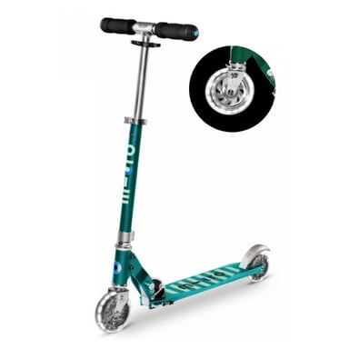 Micro Sprite LED Scooter per bambini - Blu petrolio, compatto e leggero