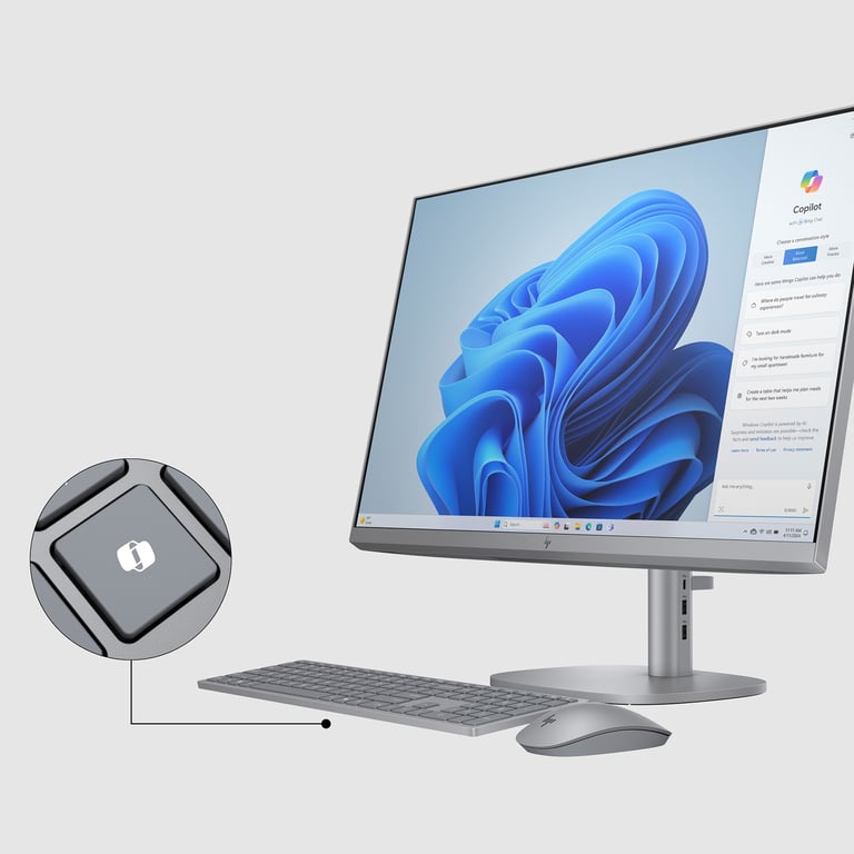 HP OmniStudio X All in One 32 c0155ng Desktop PC Intel Core Ultra 5 80 cm 31.5 3840 x 2160 pixels PC All in One DDR5 SDRAM SSD Windows 11 Home Wi Fi 7 802.11be Neuf - vue 2