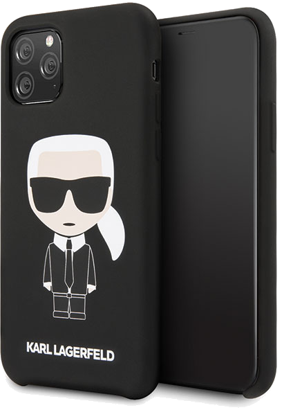 Étui Karl Lagerfeld pour iPhone 11 Pro noir Silicone Iconique