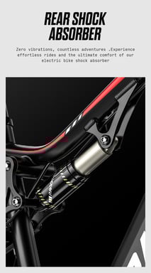 RANDRIDE YG90B Vélo Électrique, Moteur 1000W, Vitesse Max 45km/h, Batterie 48V 17Ah, Autonomie Max 80-90km, Pneus 27.5*2.4'' CST, Charge 120kg