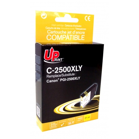 Cartouche encre UPrint compatible CANON PGI 2500XLY jaune Neuf - vue 3