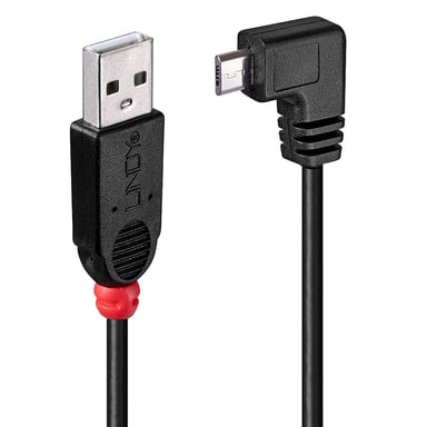 Lindy 31977 cable USB USB 2.0 2 m USB A Micro-USB B Negro