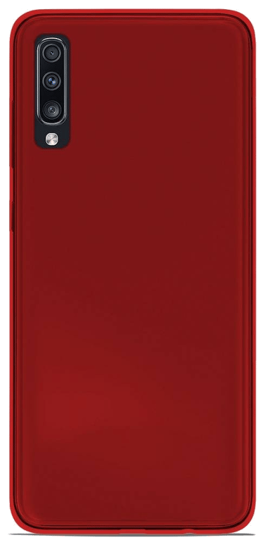 Coque silicone unie compatible Givré Rouge Samsung Galaxy A50