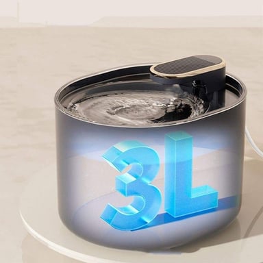 Dispensador de agua eléctrico inteligente Herzberg 3L con triple filtración y sensor para mascotas
