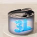 Dispensador de agua eléctrico inteligente Herzberg 3L con triple filtración y sensor para mascotas