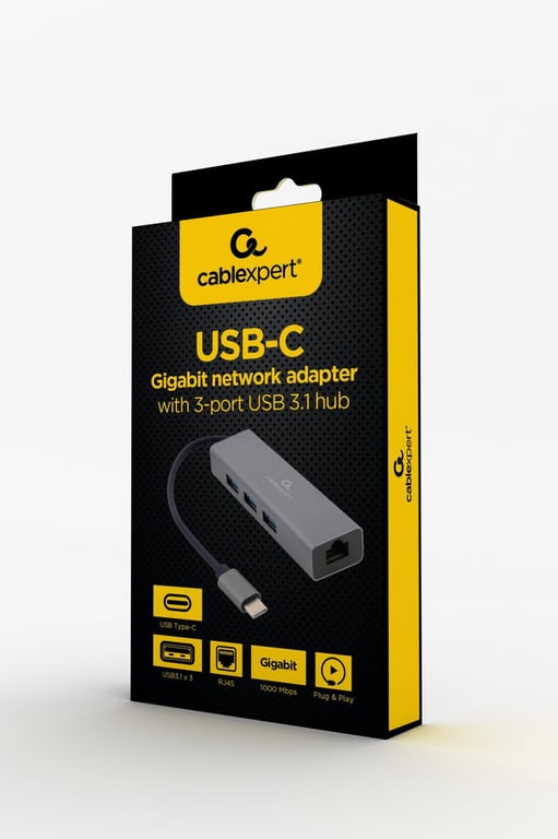 Gembird A CMU3 LAN 01 station d'accueil USB 3.2 Gen 1 3.1 Gen 1 Type C Neuf - vue 2