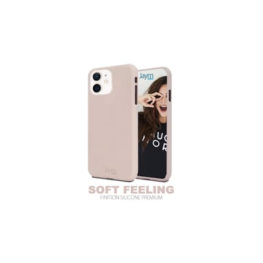 JAYM - Custodia in silicone Soft Feeling Pink Sand per Apple iPhone 13 - Finitura in silicone - Ultra Soft Touch