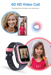 Montre intelligente pour enfants Valdus D31, écran TFT avec 1,4 écrans, 700 mAh, SOS, bleu