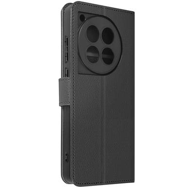 Avizar Funda OnePlus 12 5G Solapa Tarjetero Soporte Vídeo Negro