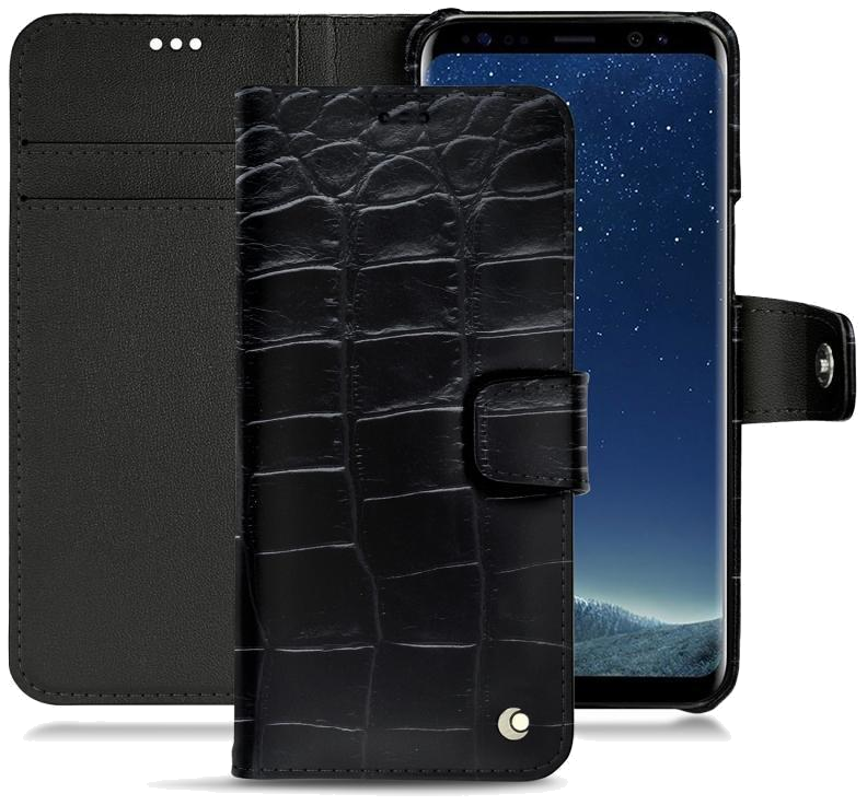 Housse cuir Samsung Galaxy S8+ - Rabat horizontal portefeuilleNoir