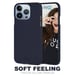 Custodia in silicone blu Soft Feeling per Apple iPhone 14 Plus - Finitura in silicone - Tocco ultra morbido