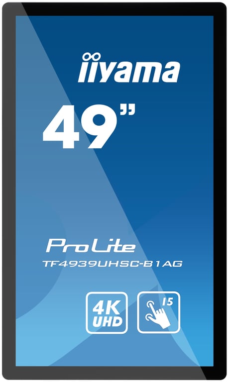 iiyama ProLite TF4939UHSC B1AG écran plat de PC 124 5 cm 49 3840 x 2160 pixels 4K Ultra HD LED Écran tactile utilisateur Neuf - vue 3