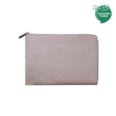 Sacoche en cuir recyclé Ine laptop 14/15'' Taupe