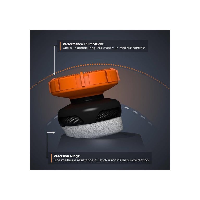 Accessoire joystick STEELSERIES KontrolFreek Call of Duty Black Ops 7 Aim Boost Kit Collector Edition Orange Noir - Neuf