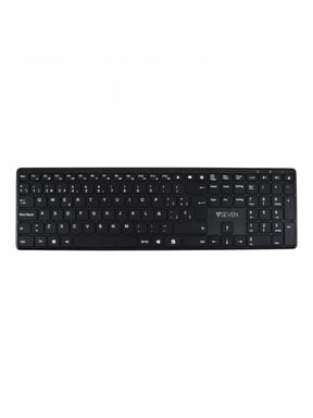 V7 Teclado Bluetooth KW550ESBT de 2,4 GHz, modo dual, QWERTY español: negro