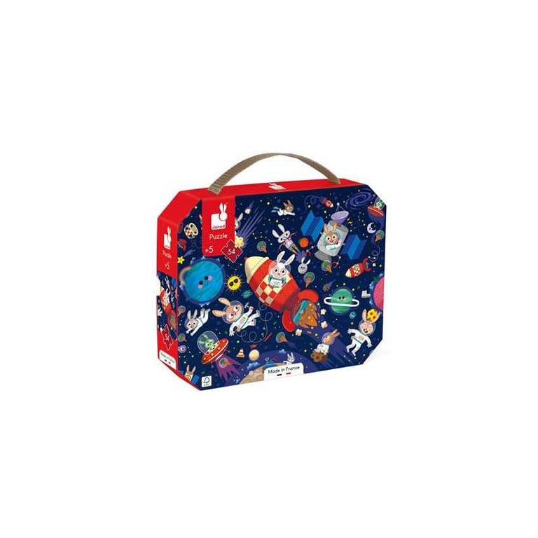 Puzzle Janod Fusée avec Poster 54 pièces +5 Ans Multicolore - Neuf