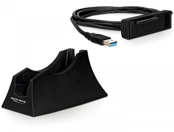 Delock Dockingstation SATA HDD > USB 3.0 Contrôleur de stockage 2 5 po./3 5 po. partagé SATA 6Gb/ USB 3.0 - vue 2