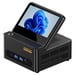 AOOSTAR G?FLIP Mini PC Barebone (senza RAM né SSD), AMD Ryzen 7 H255 8 core fino a 4,9?GHz, grafica Radeon 780M, doppio DDR5?5600 + doppio SSD M.2 PCIe 4.0, display pieghevole da 5 pollici 1080P, espansione USB4 + OCuLink, doppio LAN 2,5G