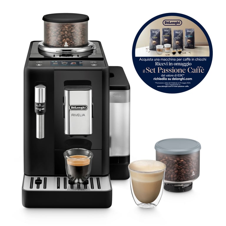 Machine à Café DeLonghi Rivelia EXAM440.35.B – 19 Bars, Broyeur Intégré, Écran Tactile - vue 5