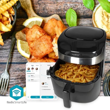 Nedis KAAF180BKW friteuse Unique 7,2 L Autonome 1800 W Friteuse d'air chaud Noir - Neuf