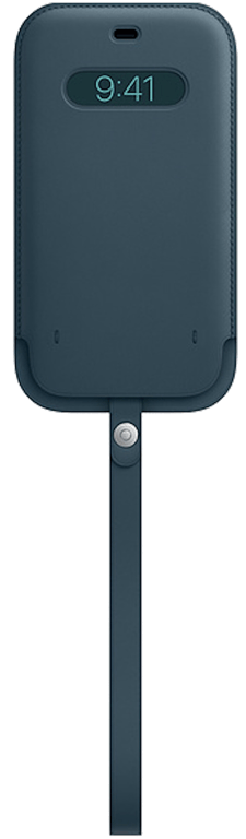 Housse en cuir Apple avec MagSafe pour iPhone 12 mini Bleu baltique