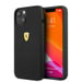 Ferrari Coque en silicone pour iPhone 13 Pro Noir On Track avec logo en métal