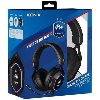 Konix FFF 7.1 Wired Headset Headband Play Nero, Blu