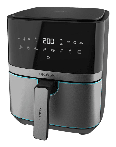 Cecotec Cecofry Full InoxBlack 5500 Pro Unique 5,5 L Autonome 1700 W Friteuse d'air chaud Noir, Acier satin - Neuf