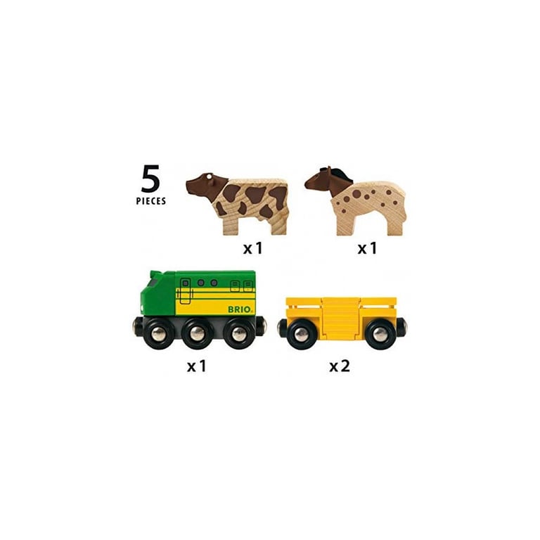 Train Brio 33404 – Train des Animaux de la Ferme, Inclus 1 Vache et 1 Cheval - vue 7