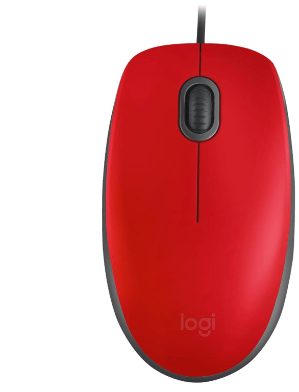 Souris filaire Logitech M110 Silent (Rouge)