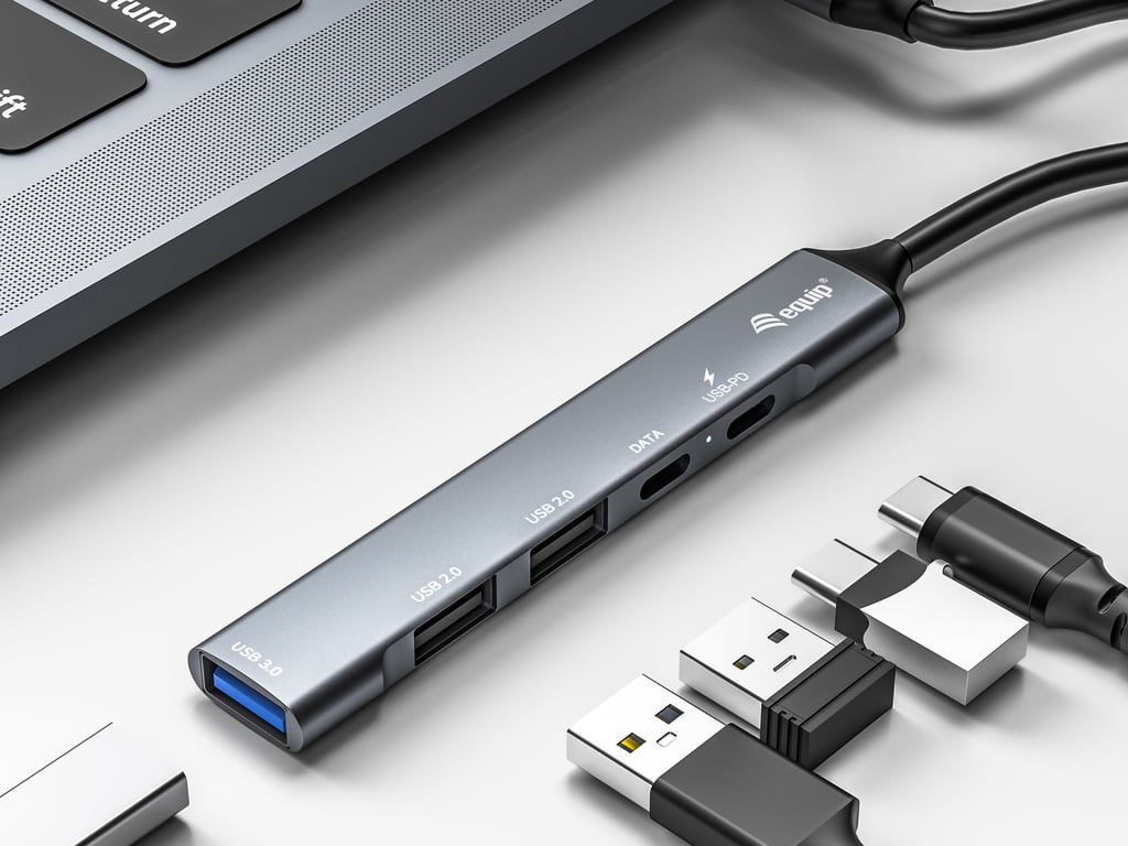 Equip 128962 hub & concentrateur USB 3.2 Gen 1 3.1 Gen 1 Type C 5000 Mbit/ Neuf - vue 3