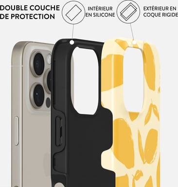 Burga Funda para iPhone 16 Pro Max MagSafe Tough A prueba de golpes modelo Lemon Tart Amarillo