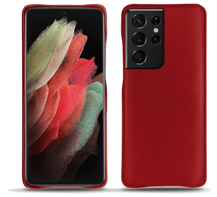 Coque cuir Samsung Galaxy S21 Ultra - Coque arrièreRouge