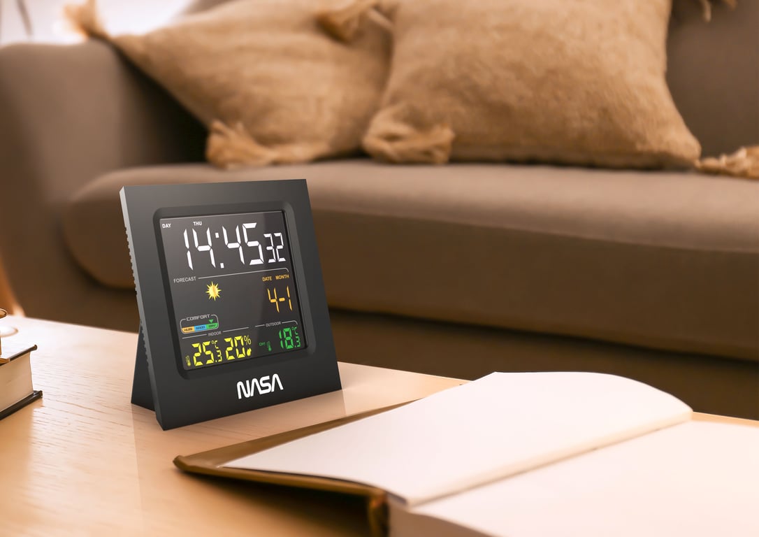 NASA WS300 Station Météo Ecran LCD 4.3 Piles AAA Fonctions CalendrierHorlogeAlarme Neuf - vue 3