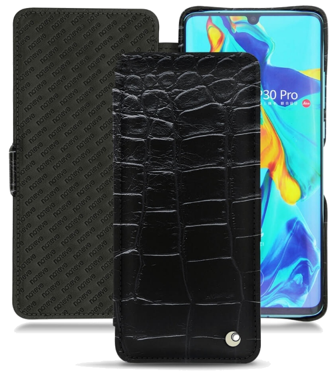 Housse cuir Huawei P30 Pro - Rabat horizontalNoir