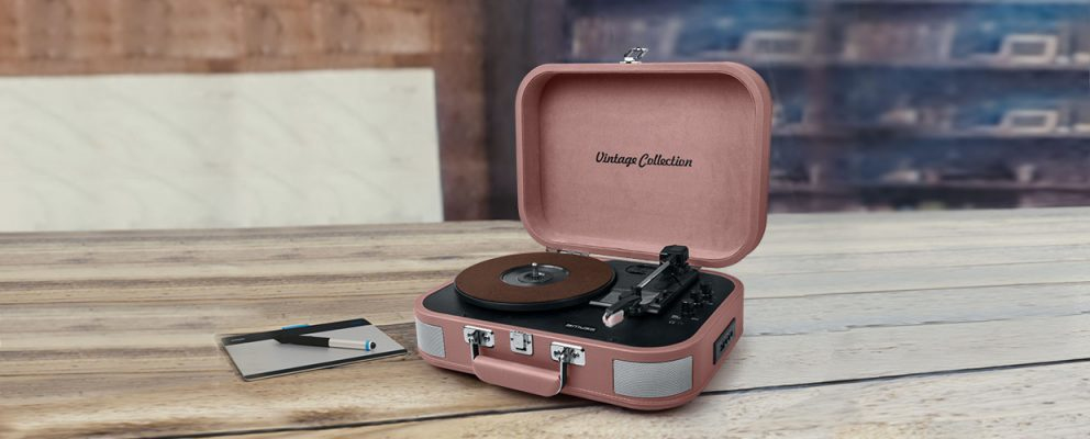 Muse MT-201 BTP platine Tourne-disque entraîné par courroie Noir, Rose - Neuf