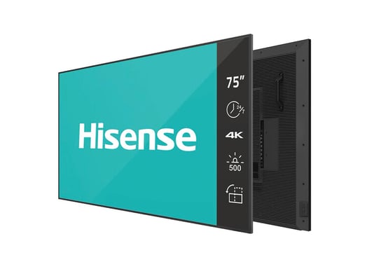 Hisense 75DM66D Pantalla de visualización dinámica 190,5 cm (75'') LED Wifi 500 cd/m² 4K Ultra HD Negro Integrado en el procesador Android 11 24/7