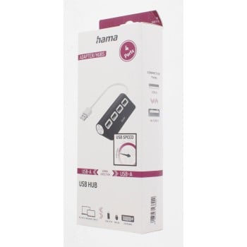 Hama 00200119 Hub e concentratore USB 2.0 480 Mbit/s Nero
