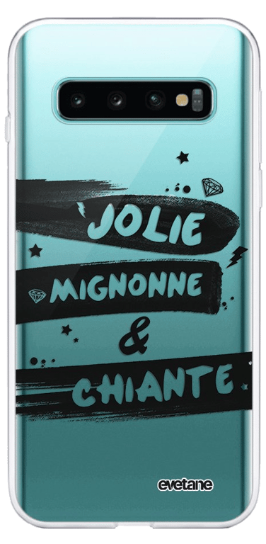 Evetane Coque Samsung Galaxy S10 360 intégrale transparente Motif Jolie Mignonne et chiante Tendance