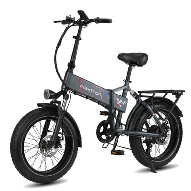 Vélo Électrique MAXTURN Polaris - Moteur 500W Batterie 48V13AH 20'' Frein à Disque Câble - Gris