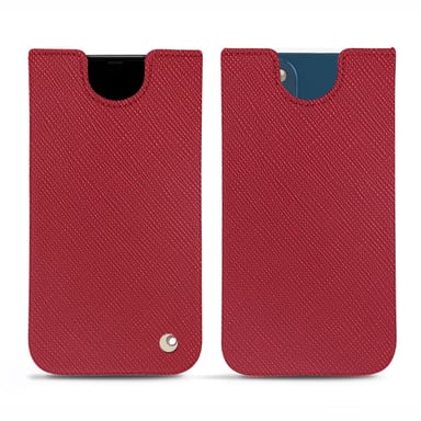 Pochette cuir Apple iPhone 14 Plus - Pochette - Rouge passion ( Pantone #a6192e ) - NOREVE