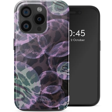 Selencia Coque arrière Vivid avec MagSafe pour Apple iPhone 15 Pro - Leo Bubble Green