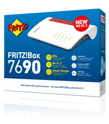 FRITZ!Box 7690 International routeur sans fil 2.5 Gigabit Ethernet Bi bande 2 4 GHz / 5 GHz Neuf - vue 2