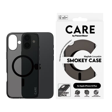PanzerGlass CARE™ by ® Urban Combat Case Smokey w. Black MagSafe iPhone 16 Plus coque de protection pour téléphones portables Housse Noir Apple (brand) Apple - iPhone 16 Plus
