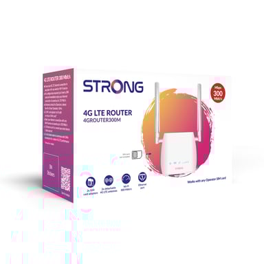 Strong 300M routeur sans fil Fast Ethernet Monobande (2,4 GHz) 4G Blanc