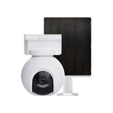 Caméra de sécurité extérieure EZVIZ HB8 Pro 4K motorisée 360° Wi-Fi avec panneau solaire 5 W Blanc
