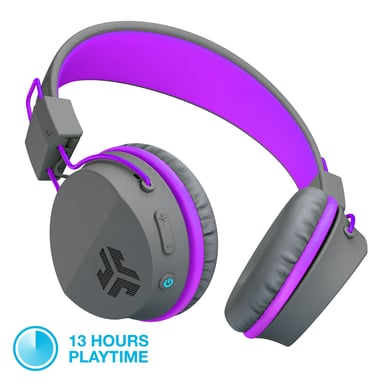 JLab Audio - JBuddies Studio Kids Wireless - Casque sans fil - Bluetooth - Pliage compact - Autonomie BT 24h
