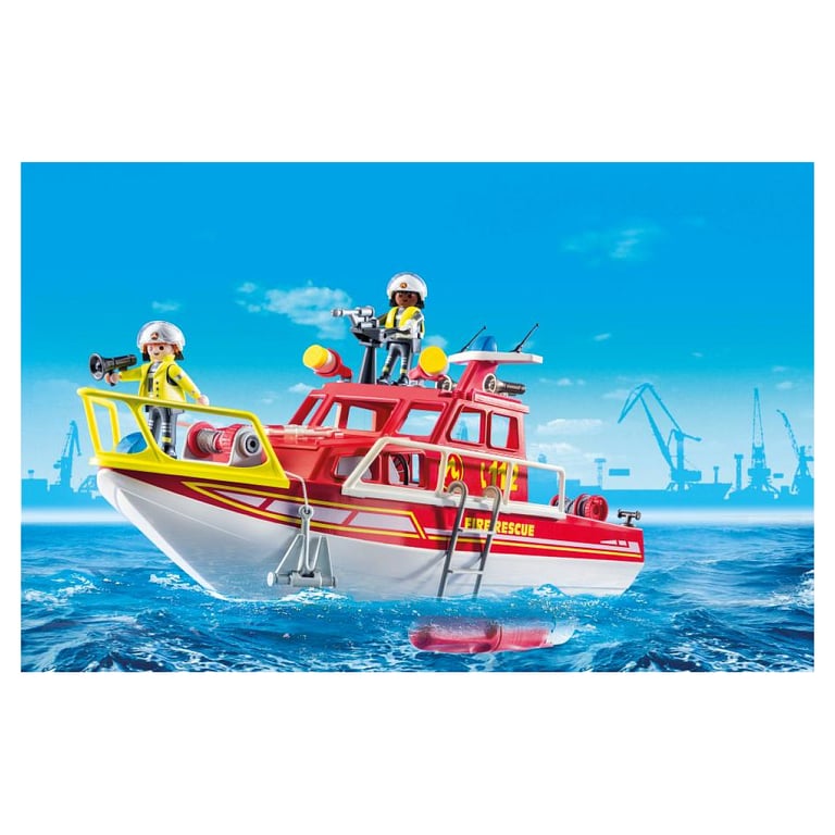 Jeux D'imitation Bateau De Sauvetage Et Pompiers Playmobil La Boite - vue 3